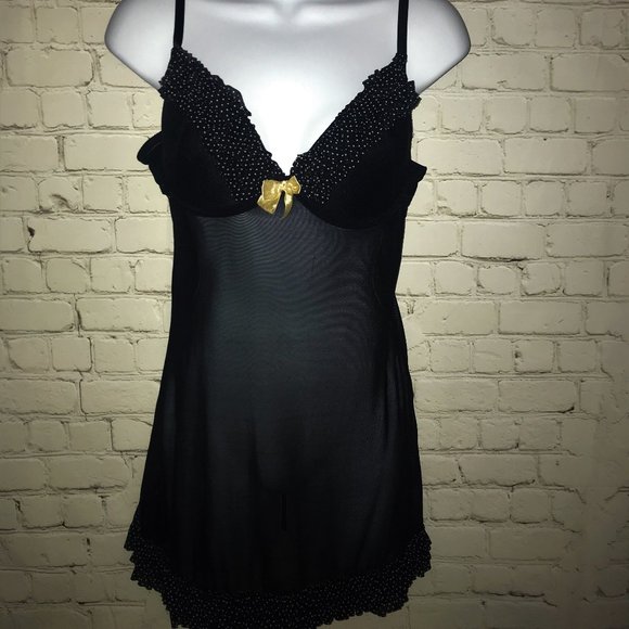 Marilyn Monroe Other - *BLACK/WHITE POLKA-DOT CHEMISE BABYDOLL